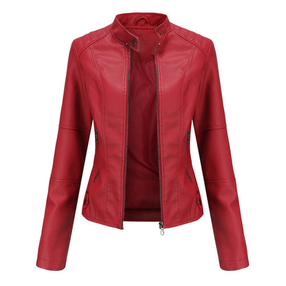 Collar-Free Biker Jacket