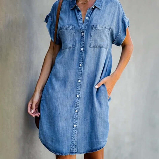Rina - Chic Denim Dress