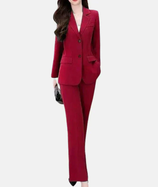 Chic Tailored Blazer and Elegant Pantsuit Set