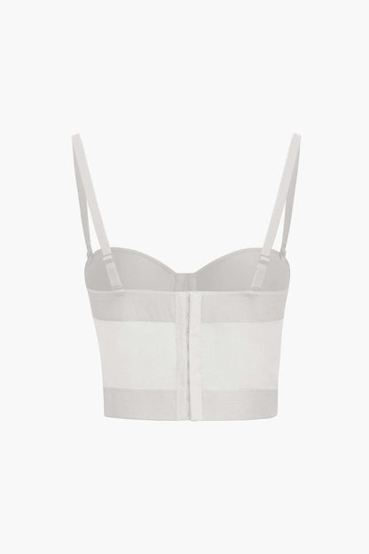 Underwire Mesh Bustier Top