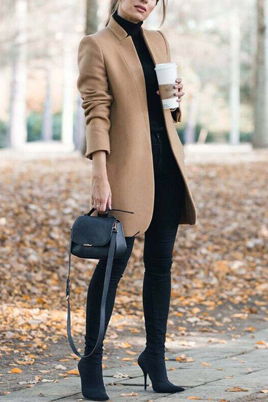 Chic Stand-Up Collar Jacket