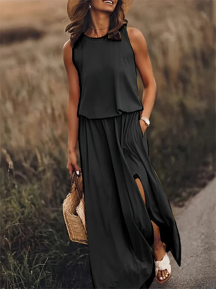 Solid Color Maxi Dress for Women