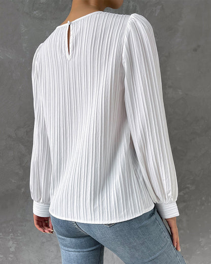 Chic Round Neck Blouse