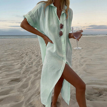 Chic Maxi Shirt Dress