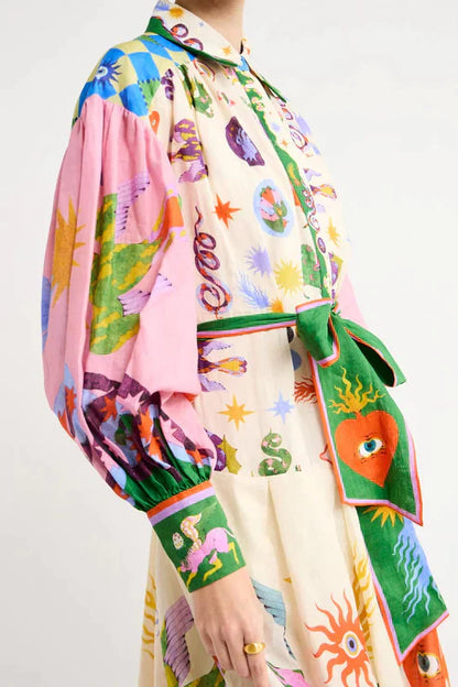 Vintage-Inspired Long Floral Dress