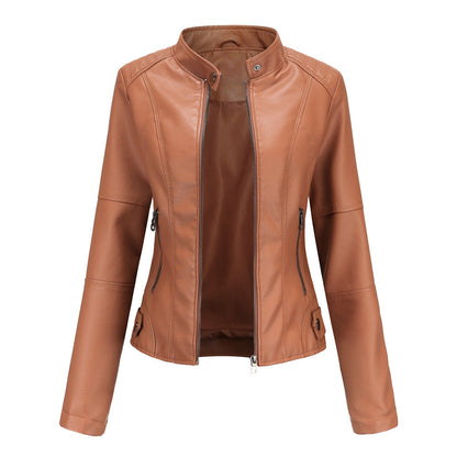 Collar-Free Biker Jacket