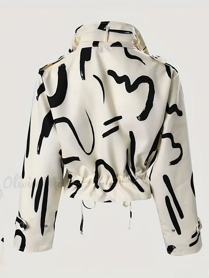 Chic Women's Stand-Up Collar Jacket