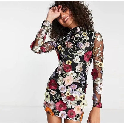 One-of-a-Kind Artisan Floral Dress
