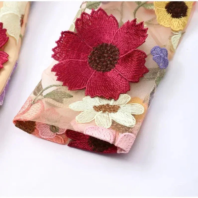 One-of-a-Kind Artisan Floral Dress