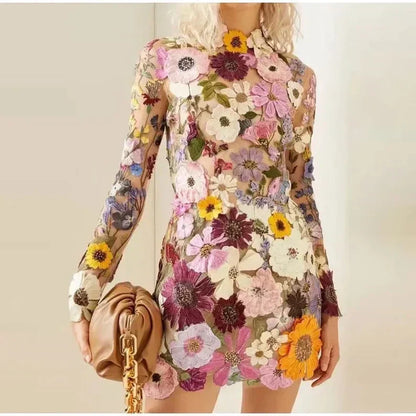 One-of-a-Kind Artisan Floral Dress
